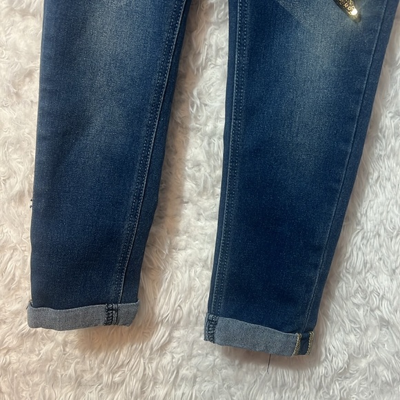 Girl Embroidered Patched Jeans Size 8 - Picture 3 of 7